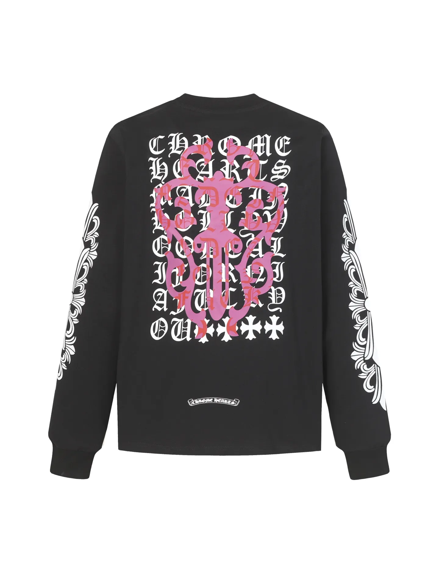 🅿️270 Come Hearts/Kro Heart Sanskrit Sword Printed Long Sleeve, great for autumn and winter! Chest pockets, high weight threads on collar and cuffs, custom woven and dyed 280g double yarn pure cotton fabric, washed anti-counterfeiting tags and other auxiliary labels are all in the correct version, super conspicuous, super pretty, super stylish, same style for men and women! The overall upper body highlights fashion and individuality, and it is a recommended T-shirt for couples to wear together!! Color: black/white Size: XS-L